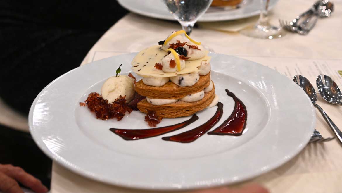 Plate of dessert