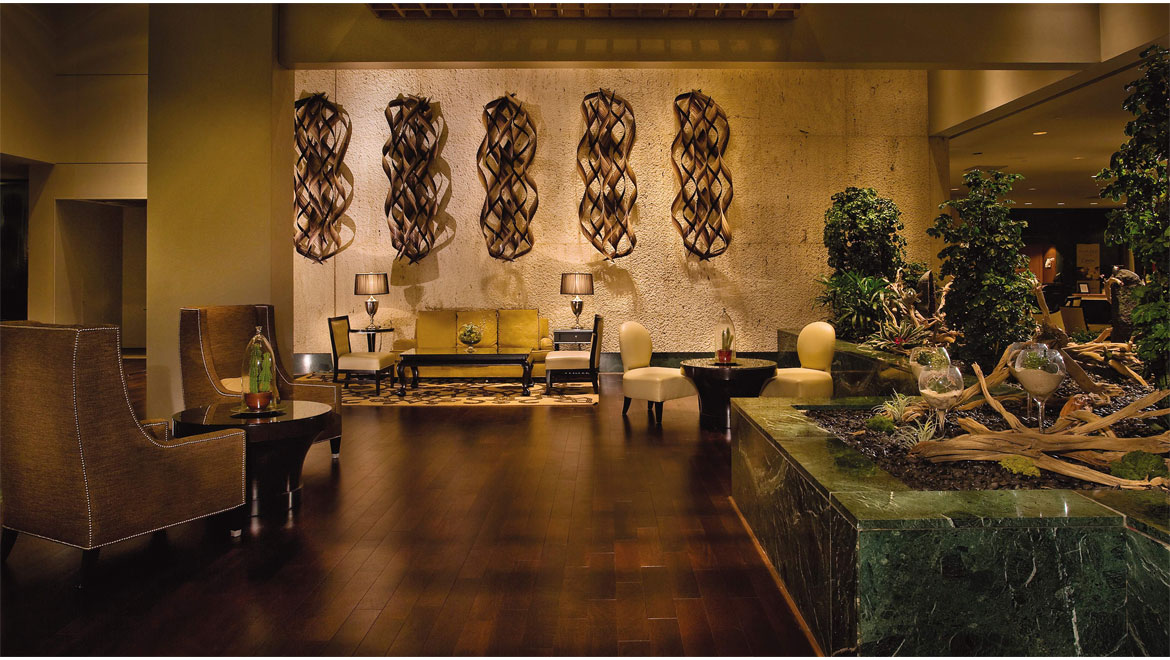 Lobby at Houston hotel 