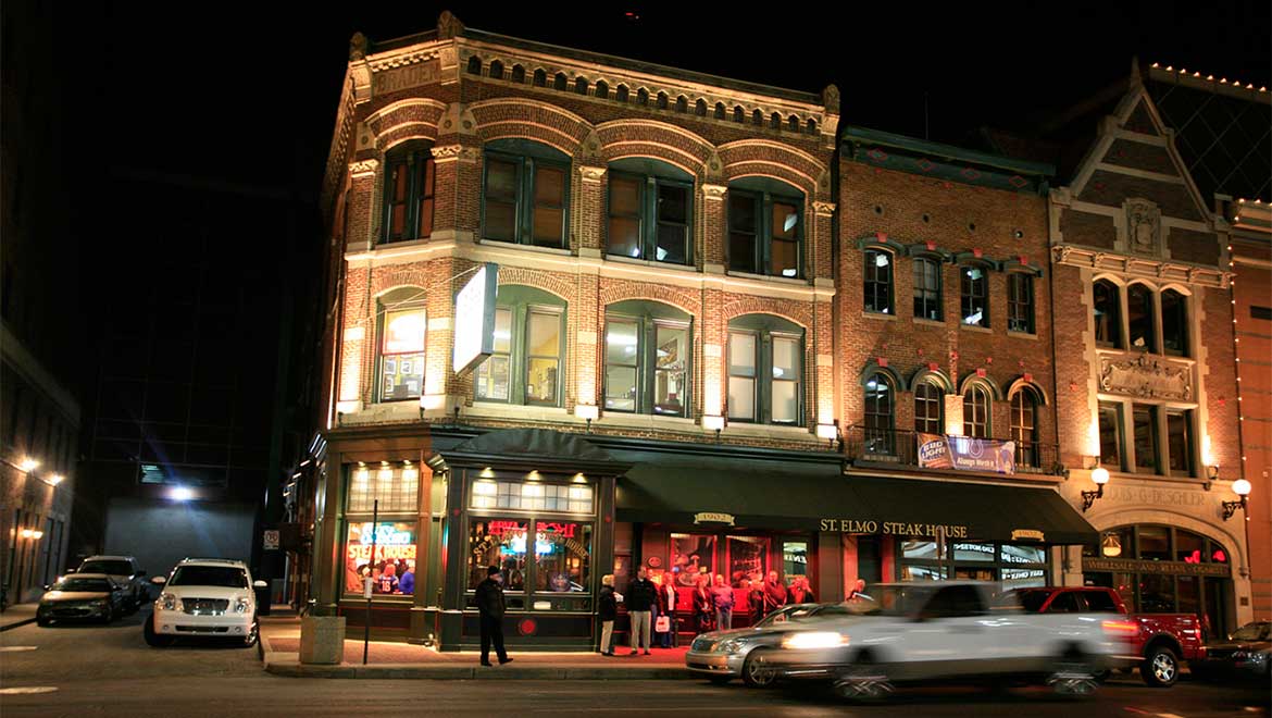 St. Elmo steakhouse exterior