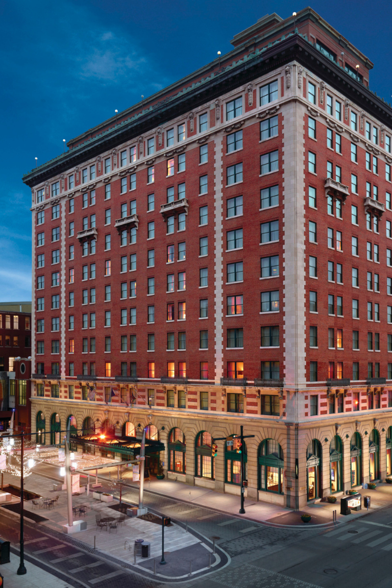 Omni Severin Hotel exterior night view