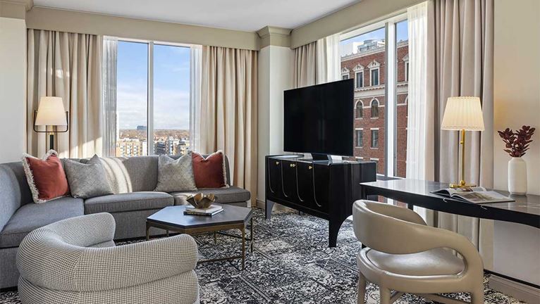 Guest suite living room area