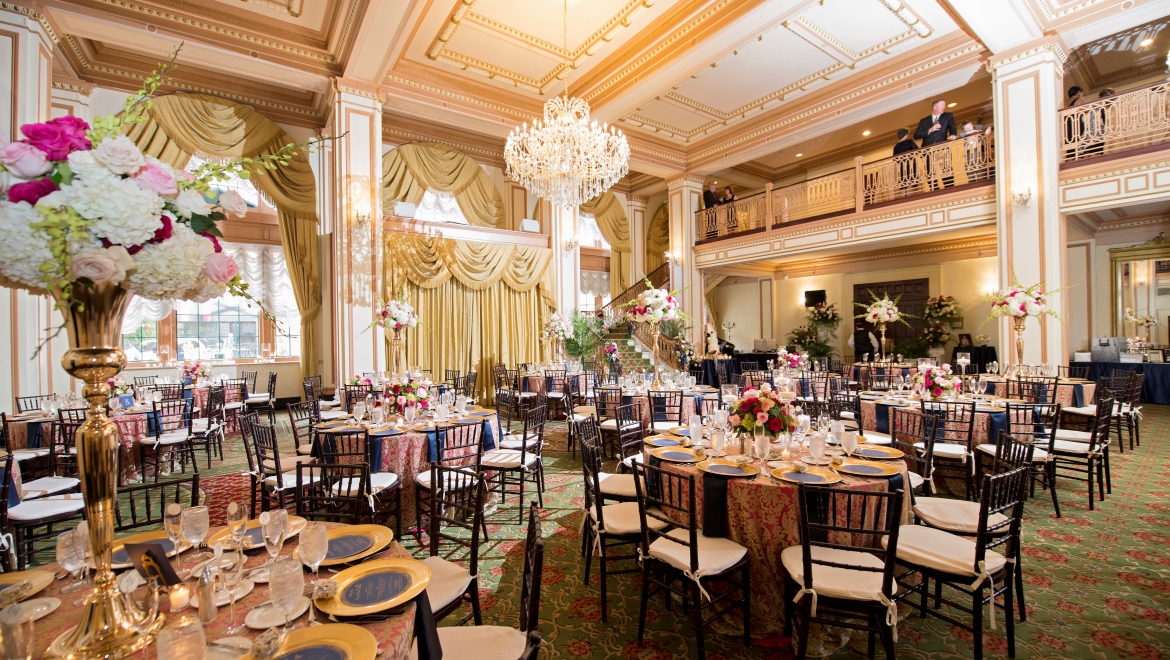 Wedding reception set up 