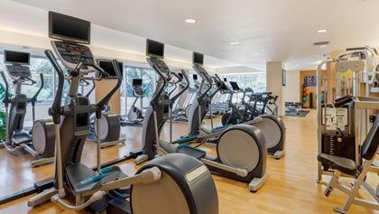 Fitness center equipment.
