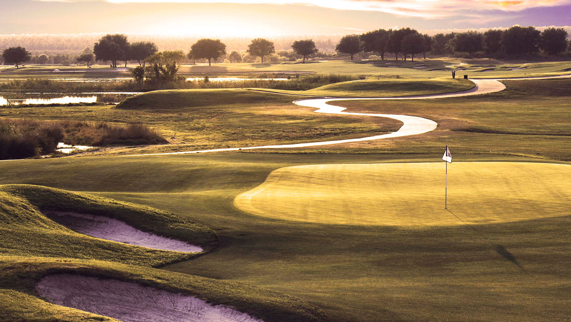 View of the golf course.