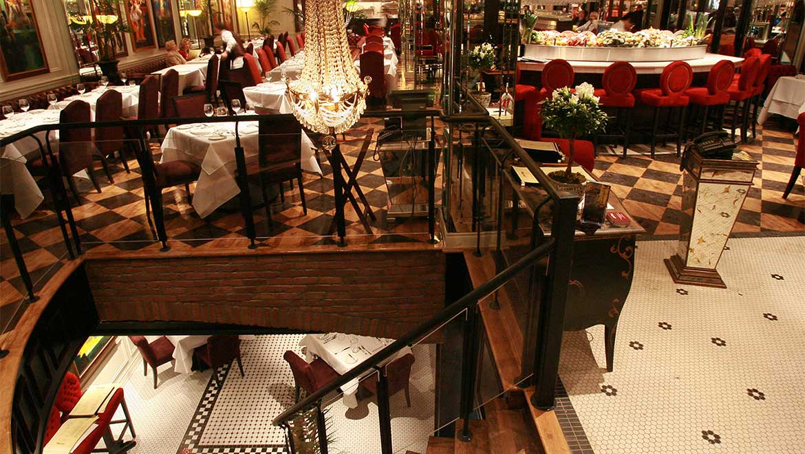 Interior of restaurant