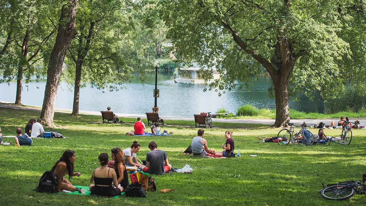 People enjoying the park.