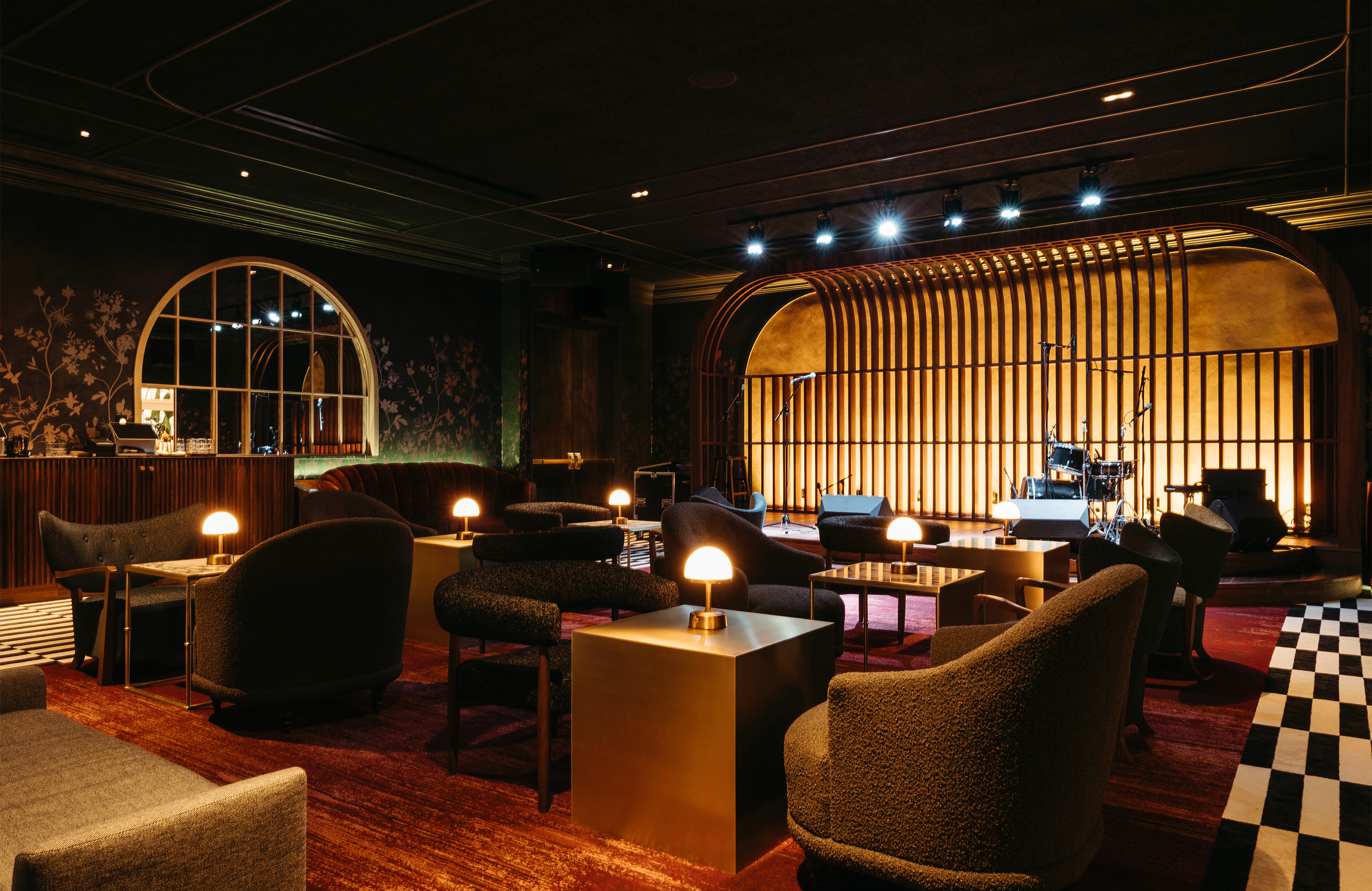 image of three maries jazz club stage and seating