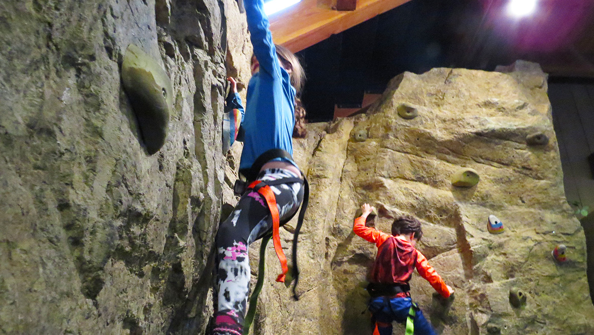 Rock climbing wall