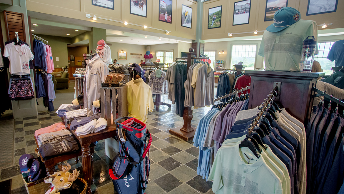 Retail shop with clothing