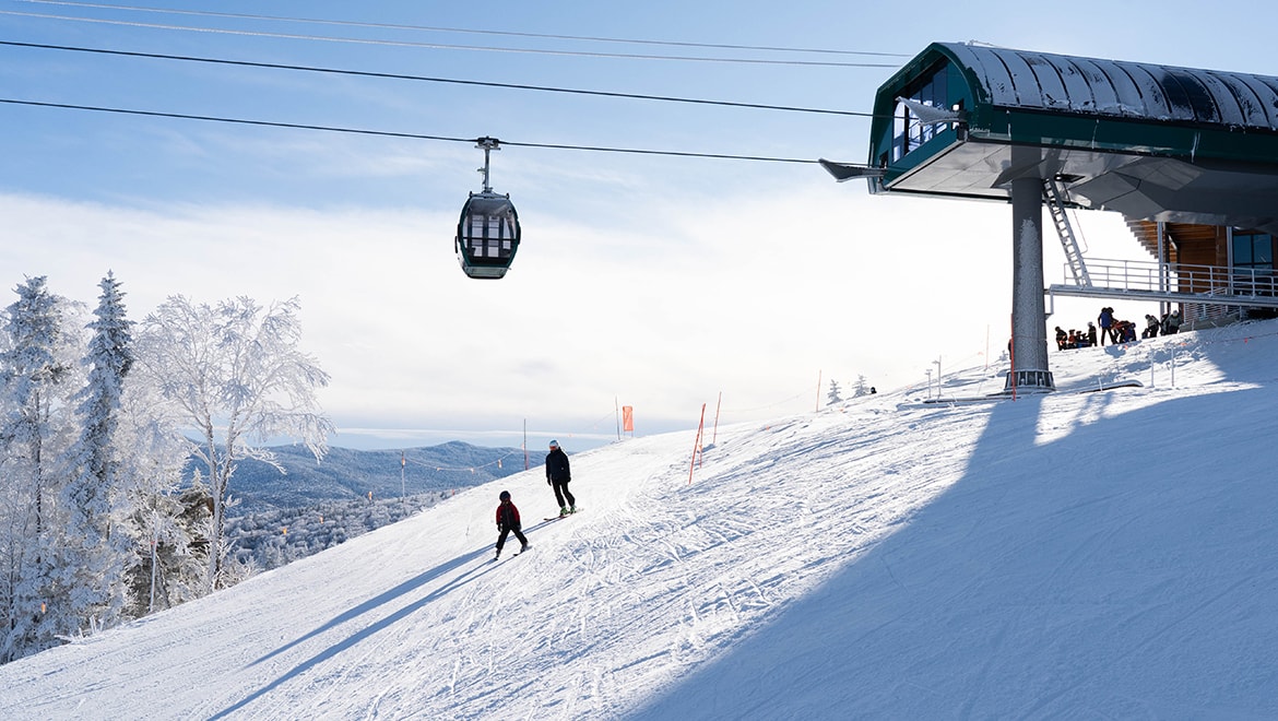 People skiing on a mountain