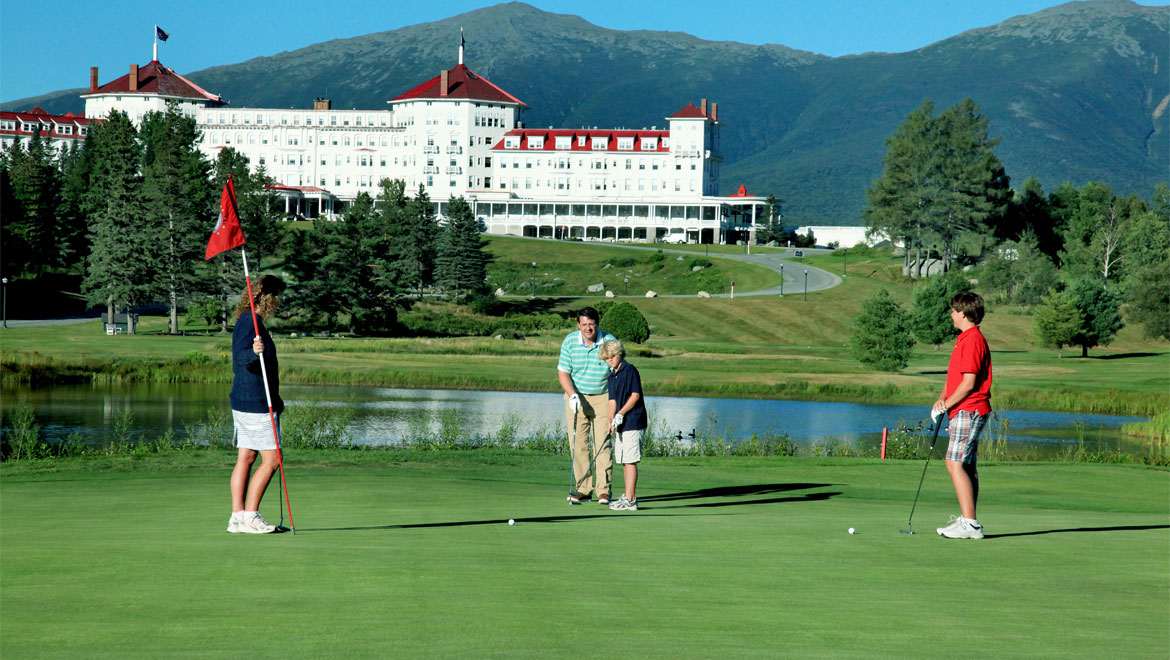 Group golfing at Mount Washington