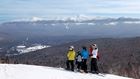 Family skiing at Mount Washington 