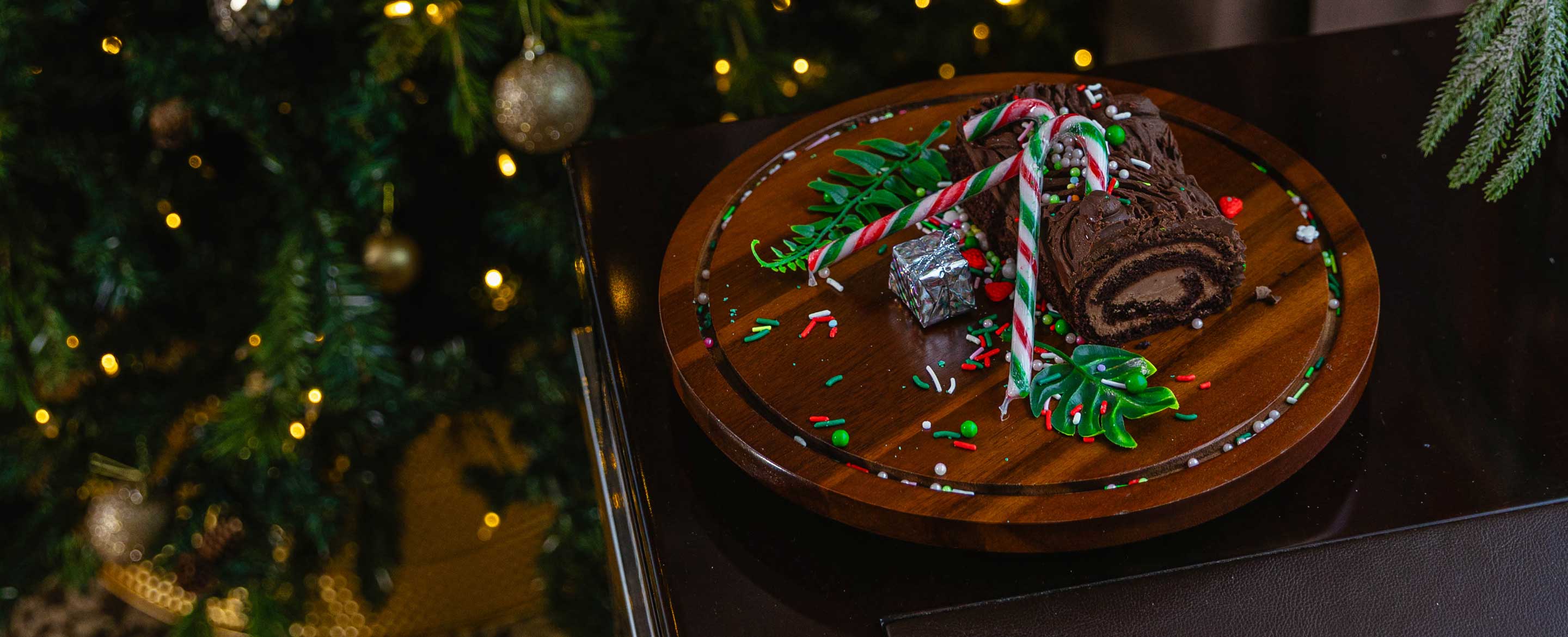 Christmas treats on a platter. 