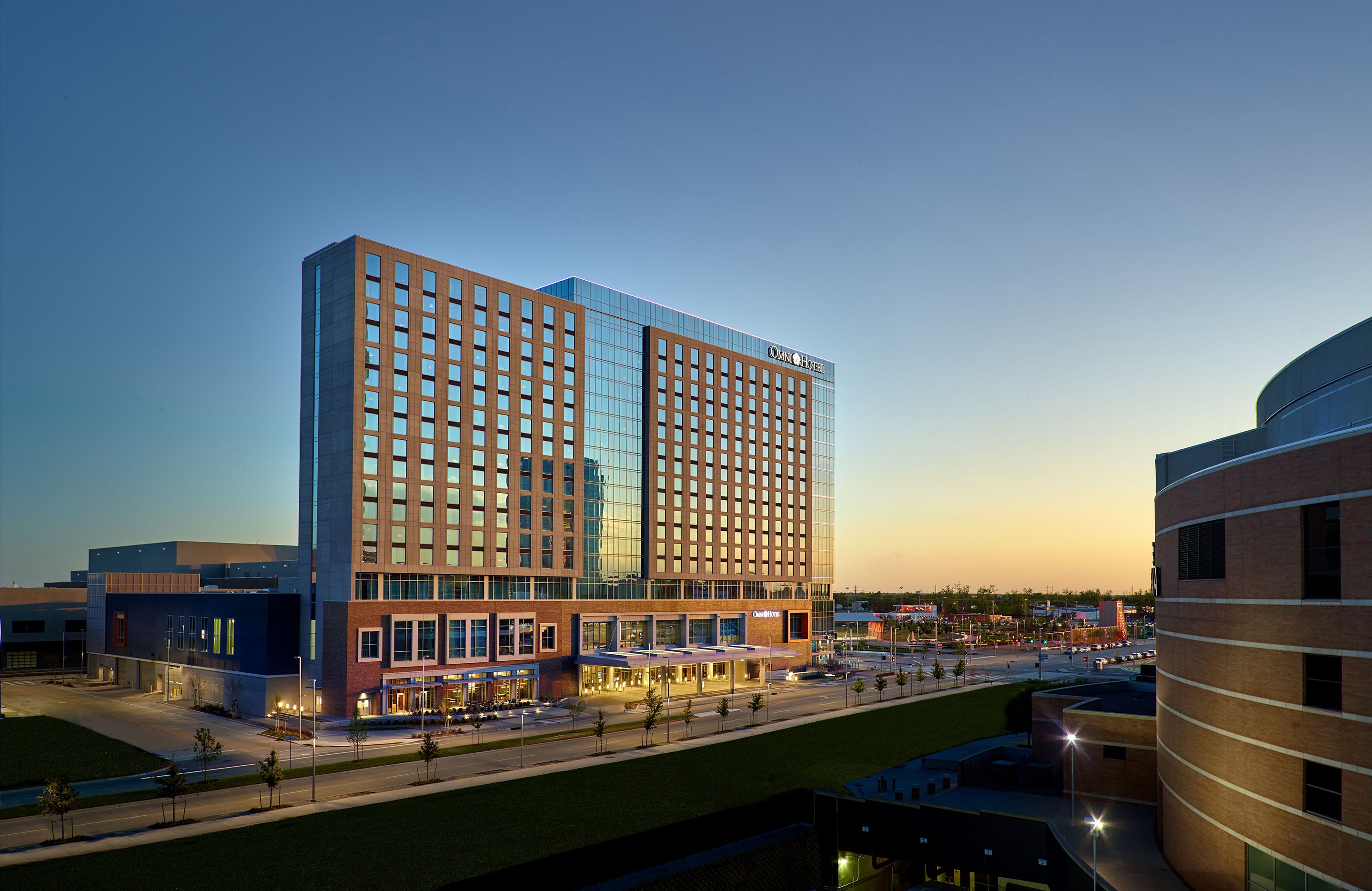 Exterior view of hotel.