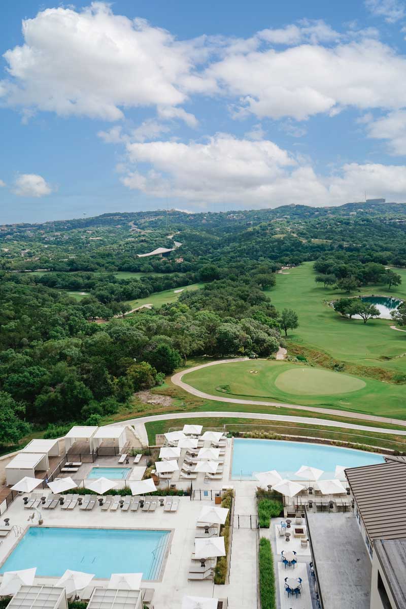 Aerial view of resort
