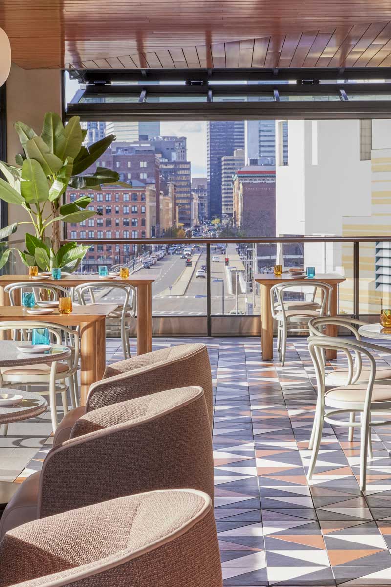Omni Boston Seaport dining area.