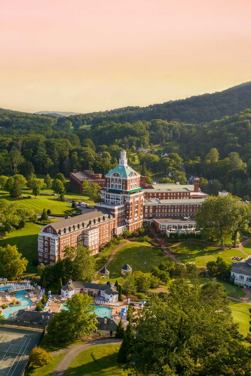 Aerial view of hotel exterior