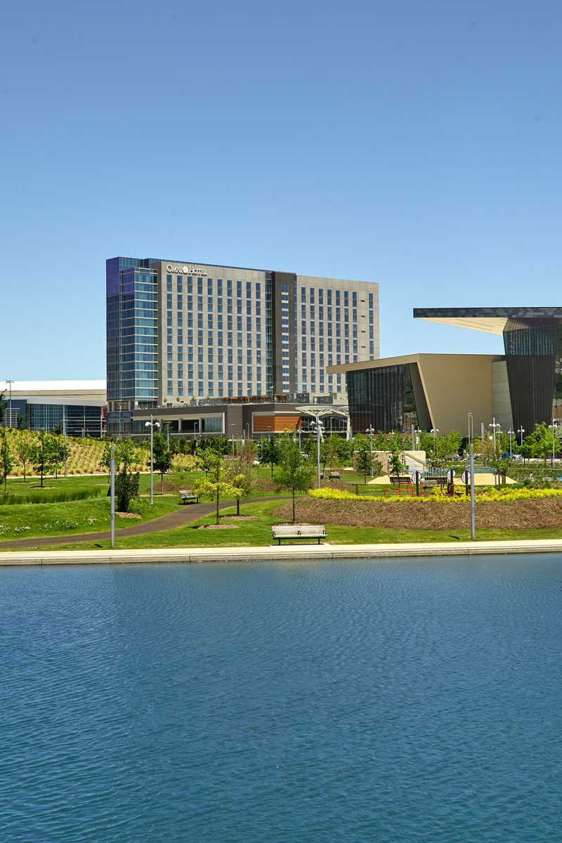 Aerial view of hotel exterior