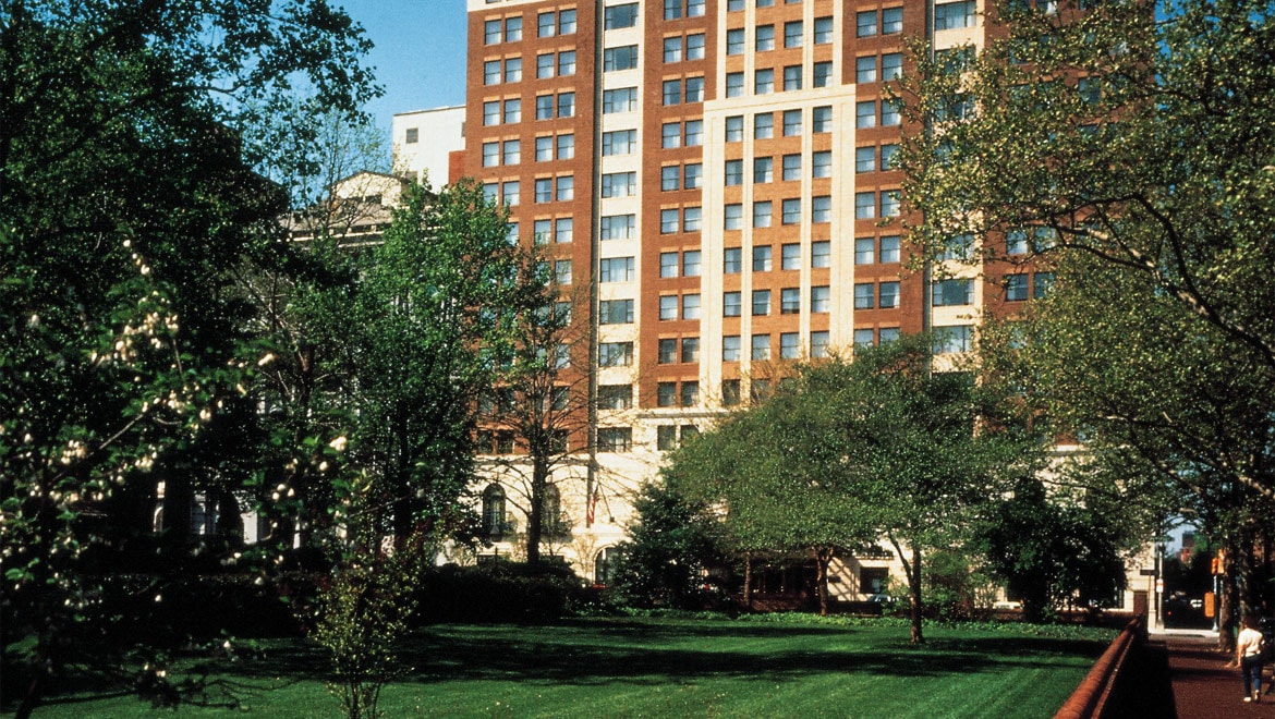 View of Independence Park and hotel during the day 