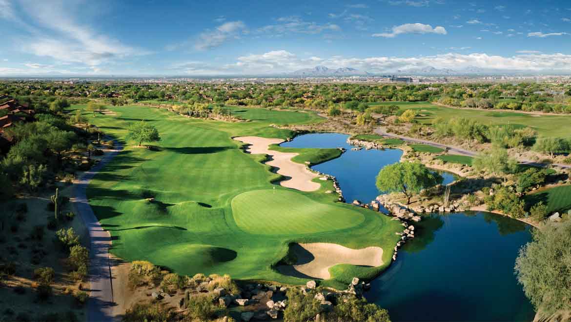 Aerial of Talon golf course.