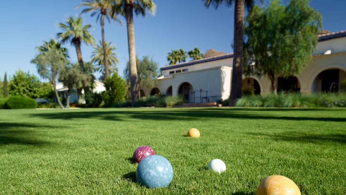 Bocce ball lawn