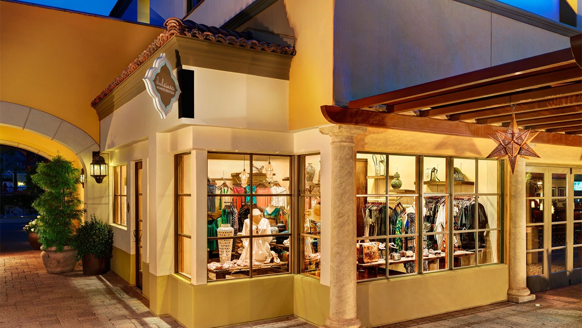 Outside of boutique at Scottsdale Montelucia 