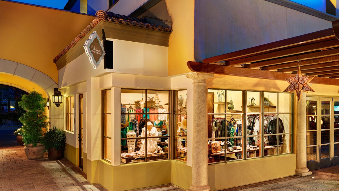 Outside of boutique at Scottsdale Montelucia 