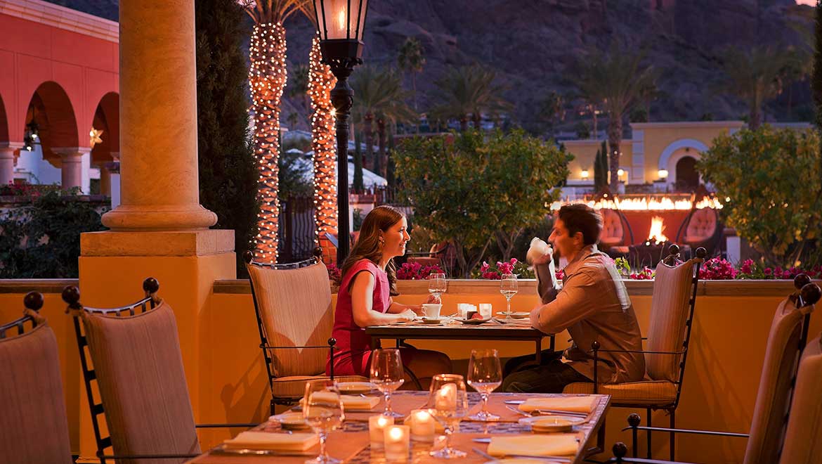 Couple dining at Prado