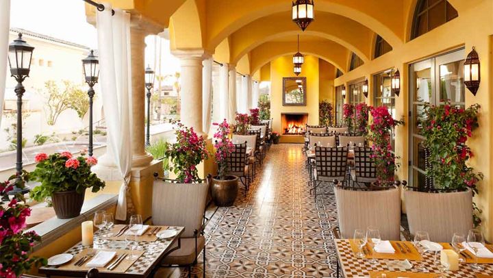 Restaurant patio dining.
