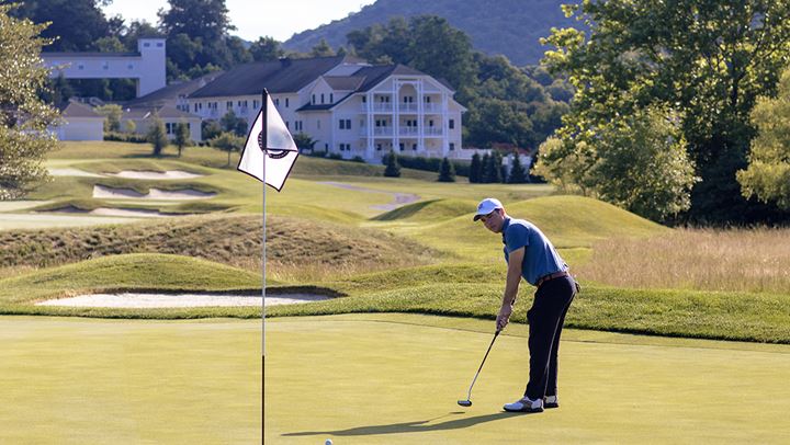 Man putting