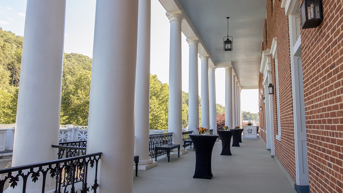 Porch area of property.
