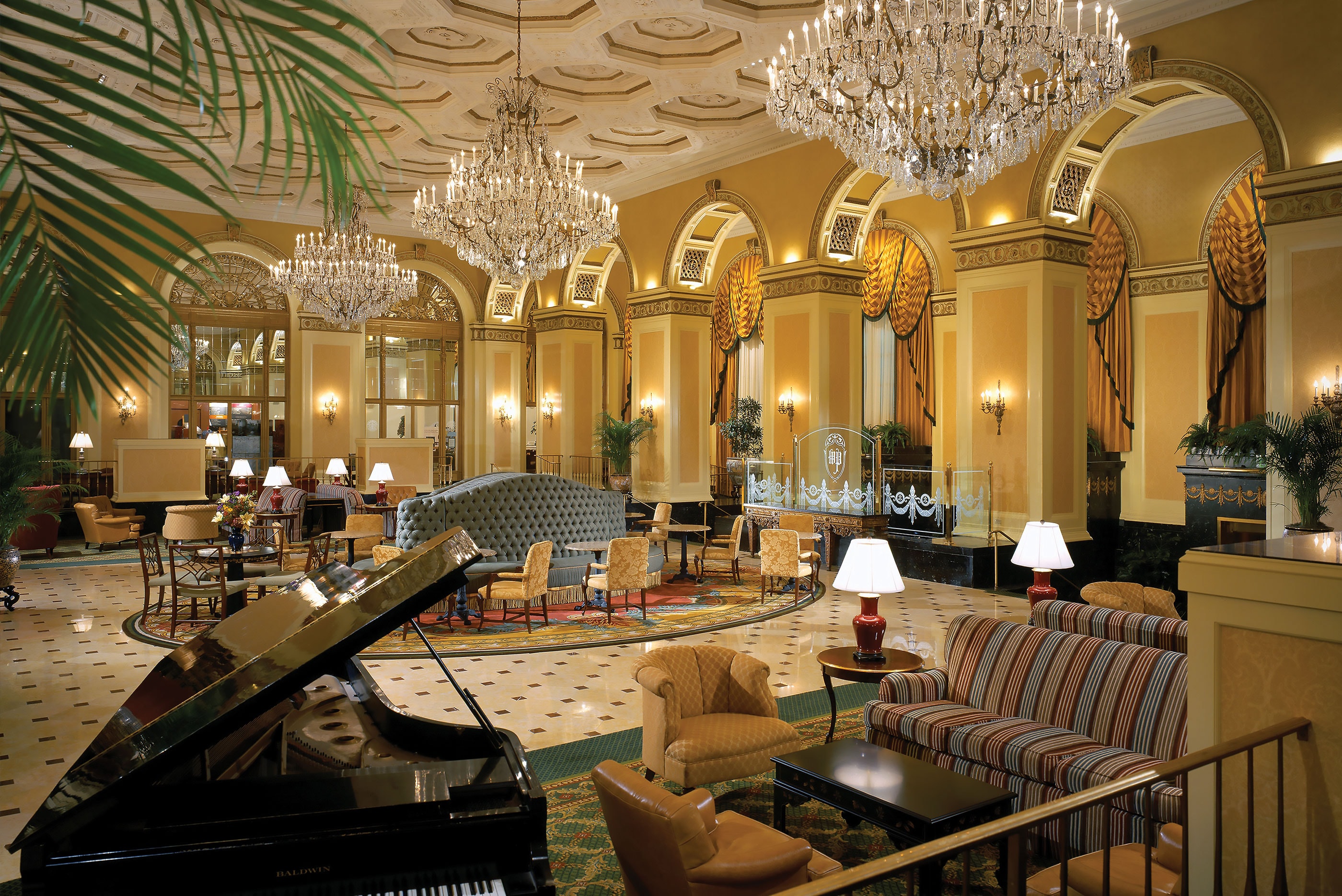 Lobby area of hotel.