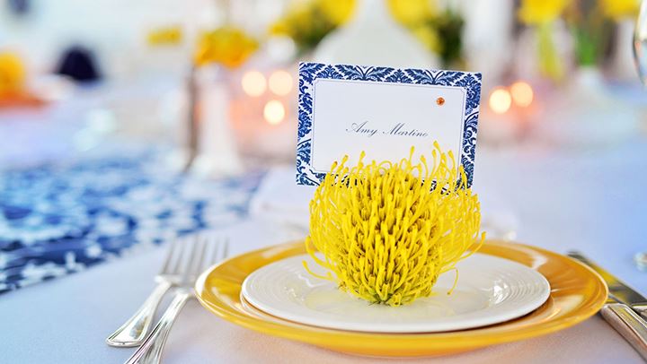 Reception plate detail.