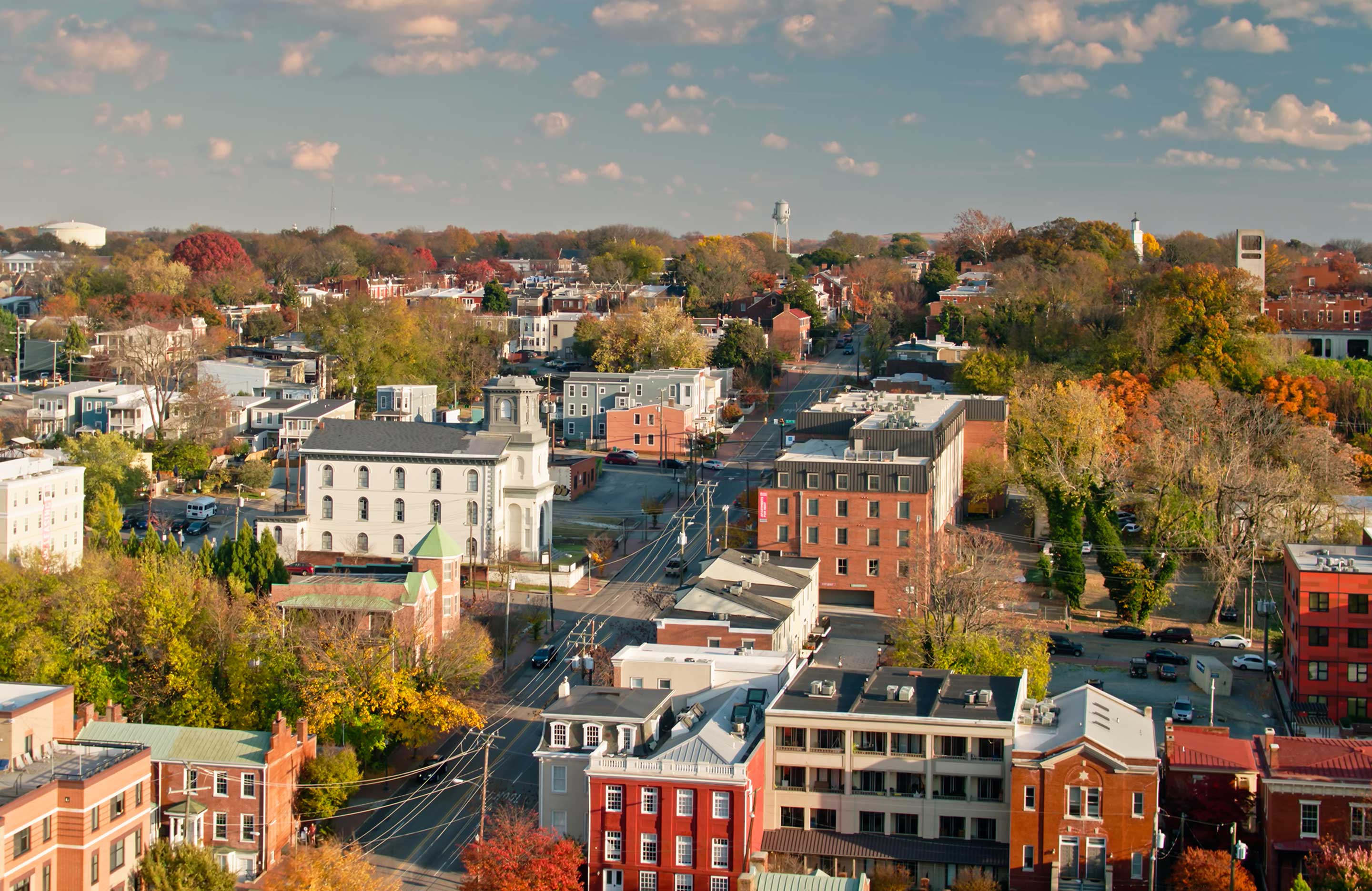 Aerial view of downtown Richmond