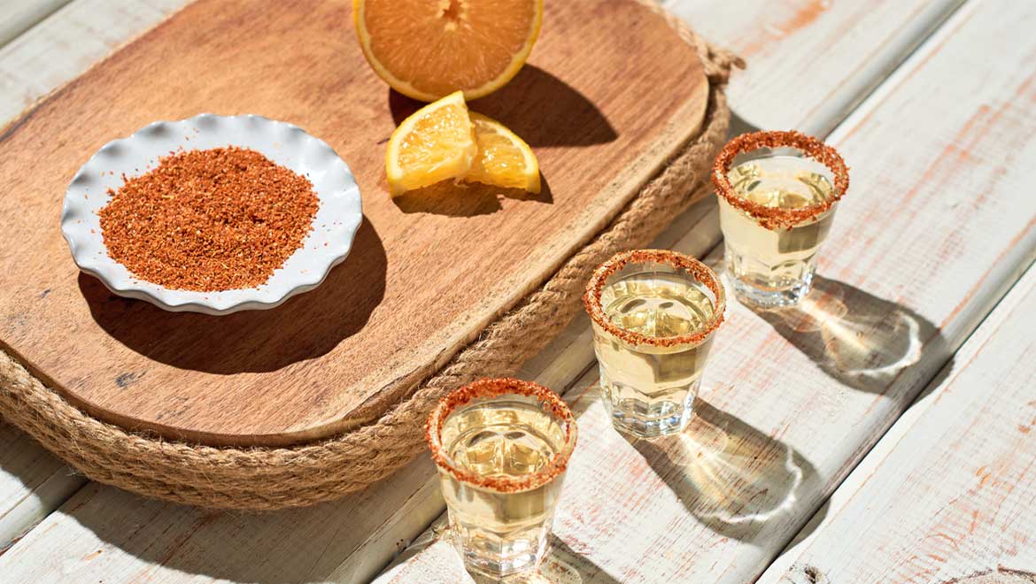 Shots of tequila 