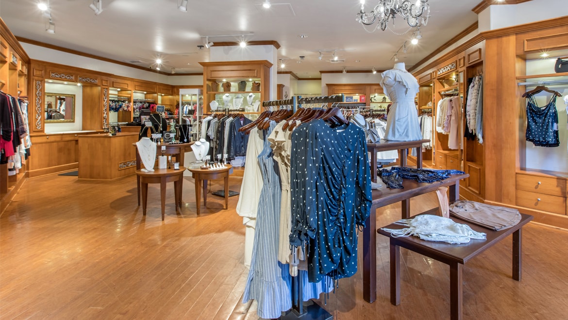 Interior of retail store