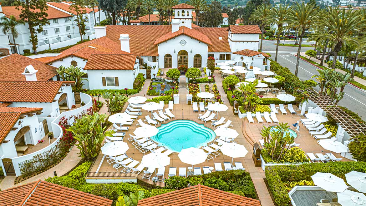 Outdoor pool area