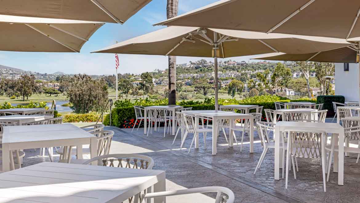 Patio dining area.