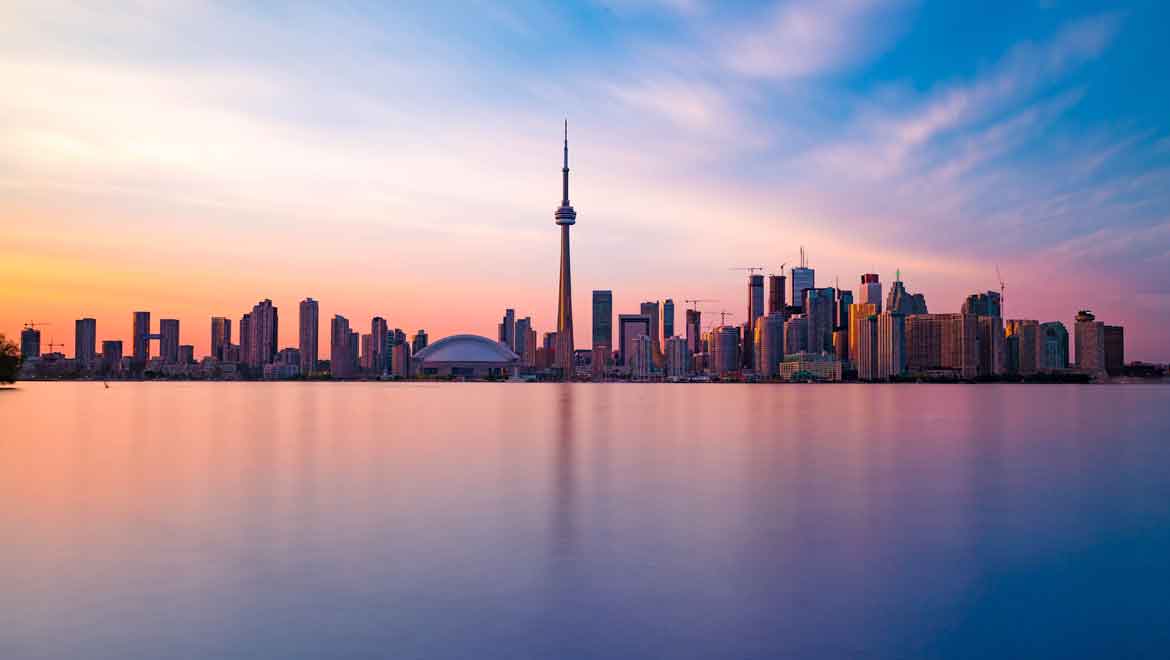 View of the city skyline