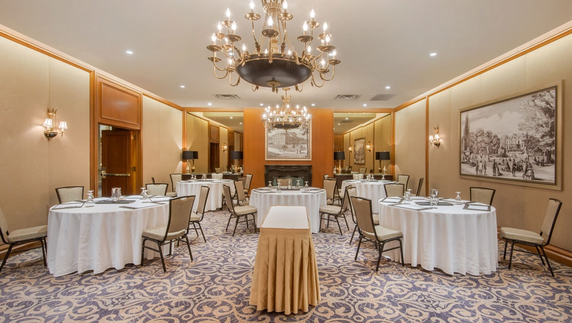 Small banquet set up.