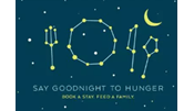 Say Goodnight to Hunger. Book a stay. Feed a family.